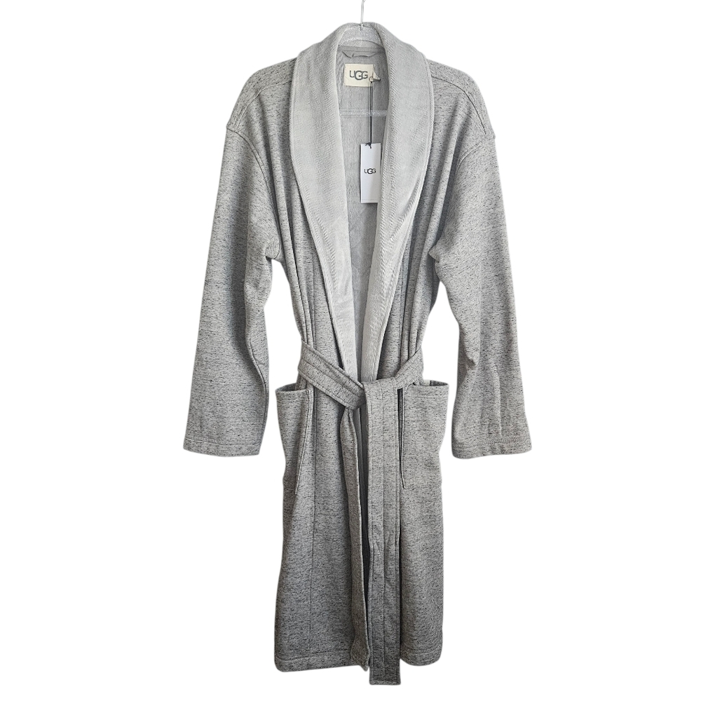 UGG Men's Robinson Lounge Robe in Grey Heather M/L
